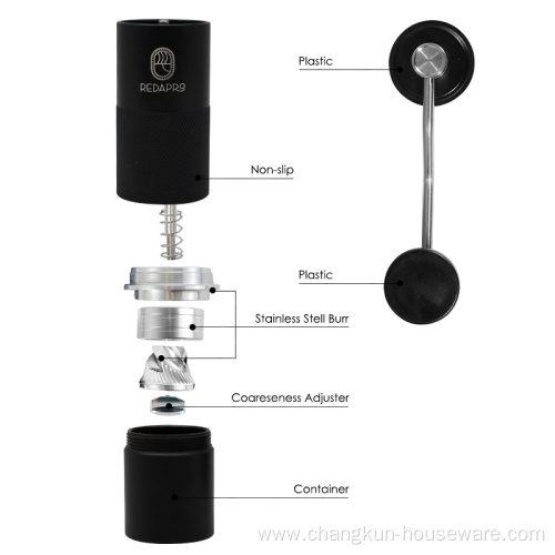 adjustable manual stainless steel coffee bean grinder